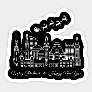 Merry Christmas Happy New Year Ottawa Canada Sticker